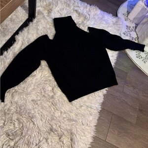 Zara Black Turtleneck off shoulder Zara black Sweater